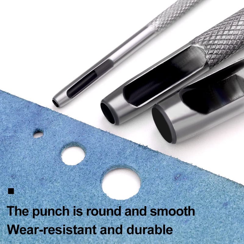 Utoolmart 17mm/0.67" Round Hollow Punch Leather Craft Punch Tool, Round Carbon Steel Leather Craft Hollow Hole Punch Cutter, 1 Pcs - Image 5